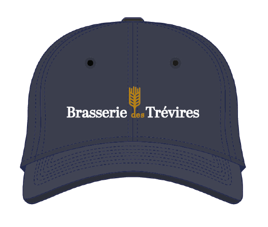 Casquette coton bleu avec logo Brasserie des Trévires