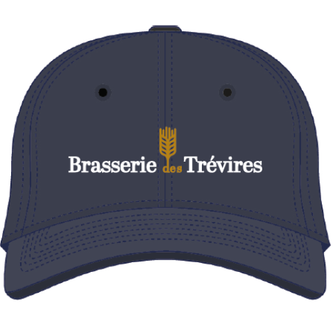 Casquette coton bleu avec logo Brasserie des Trévires