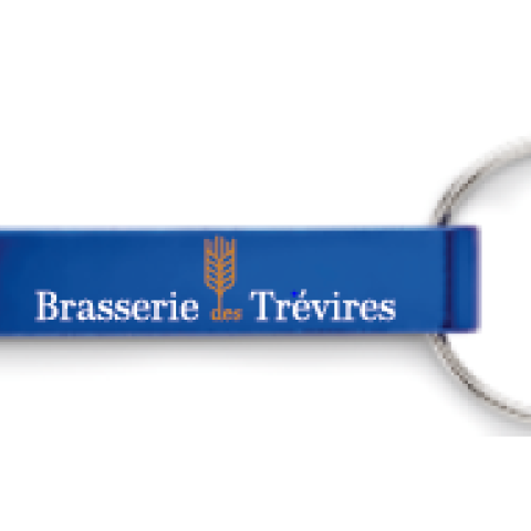 Porte-clés décapsuleur aluminium avec logo Brasserie des Trévires